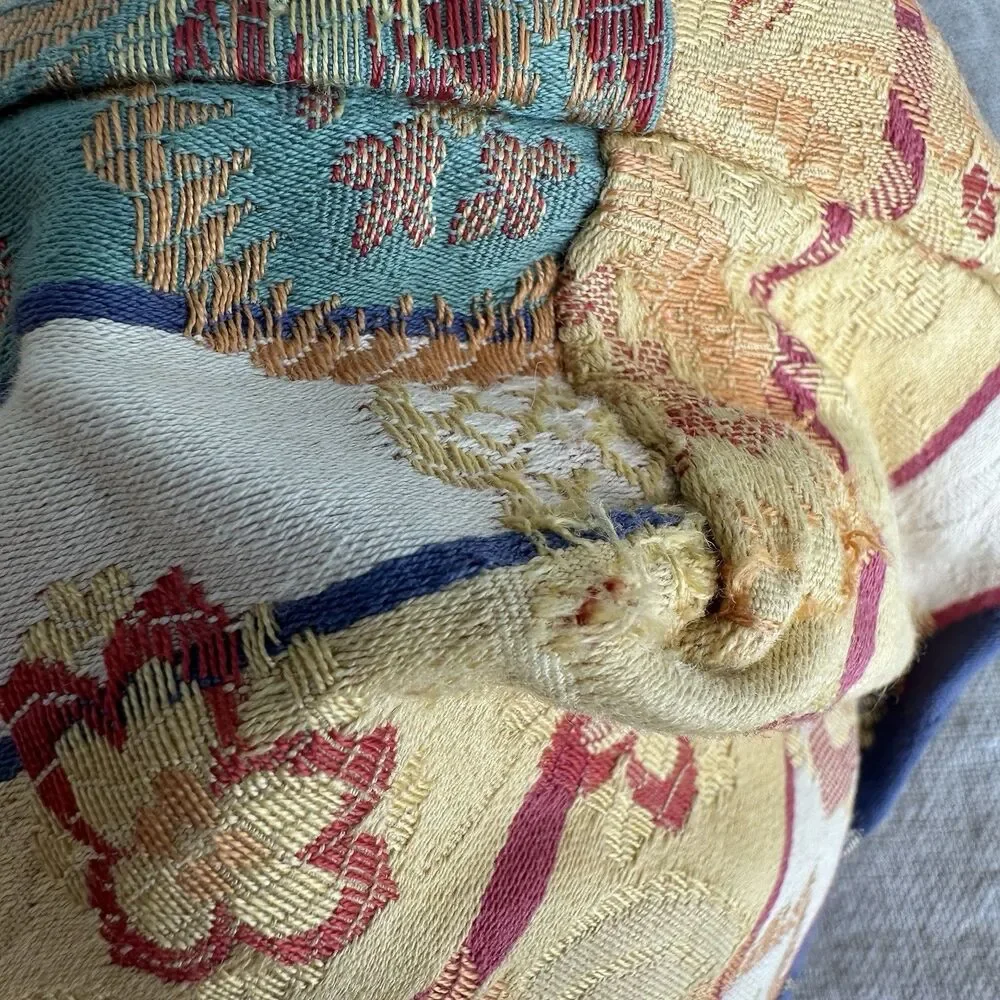 Handmade Set of 3 Cushion Covers 20x20x2 Oriental Brocade - 2 Pristine, 1 AS-IS
